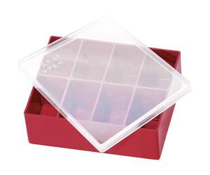 Parat 900021166 utilisation Bol avec Couvercle pour petites pièces, rouge, 110 x 90 x 36 mm