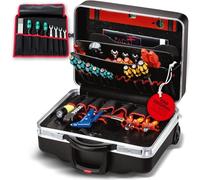 PARAT Classic KingSize Roll neo Caisse à outils à roulettes pour 50 outils, avec boîtier Roll-Up 8 Basic en aluminium, avec X-ABS et coque inférieure, avec tiroir télescopique et charnières grillagées