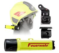 PARAT PARALUX PX1 Kit de pompier pour Rosenbauer H30 droite | Lampe de travail LED avec 120 lumens | Lampe de poche LED protégée EX | Lampe de casque étanche | Batteries, adaptateur et support