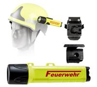 PARAT PARALUX PX1 Kit de pompier pour Schuberth F300 gauche | Lampe de travail LED avec 120 lumens | Lampe de poche LED protégée EX | Lampe de casque étanche | Batteries, adaptateur et support