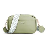 PARAURORA Sac Bandoulière Femme Petit en Cuir PU, Sacoche Crossbody Boho avec Large Sangle Réglable, Pochette à Main Anti-Vol 4 Compartiments, Vert