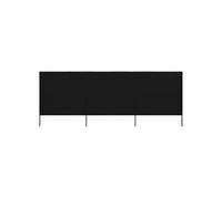 vidaXL Paravent 3 panneaux Tissu 400 x 120 cm Noir