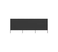 Paravent 3 Panneaux Ecran de Plage Anti-vent Abri de Plage Pare-vue Coupe-vent Camping Jardin Pliable Extérieur Tissu 400x80 cm Anthracite