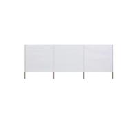 Paravent 3 panneaux Tissu 400 x 160 cm Blanc sable Blanc sable G
