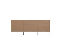 Paravent 3 panneaux Tissu 400 x 80 cm Taupe