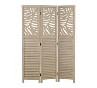 Homestyle4u 2042 Paravent en bois 3 pièces Paravent séparateur de pièce mur espagnol