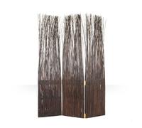 Paravent 3 pans saule marron