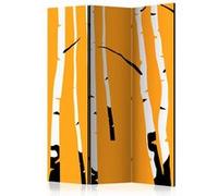 Paravent 3 Volets "Birches on the Orange Background" 135x172cm