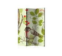 Paravent 3 Volets "Bird & Lilies Vintage Pattern" 135x172cm