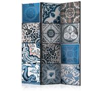 Paravent 3 Volets "Blue Arabesque" 135x172cm