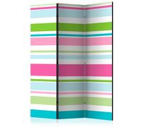 Paravent 3 Volets "Bright Stripes" 135x172cm