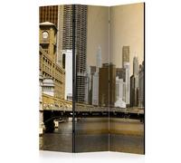 Paravent 3 Volets "Chicago's Bridge Vintage Effect" 135x172cm