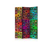 Paravent 3 Volets "Colorful Abstract Art" 135x172cm