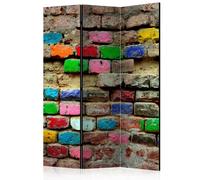 Paravent 3 Volets "Colourful Bricks" 135x172cm