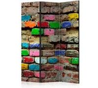 Paravent 3 Volets "Colourful Bricks" 135x172cm