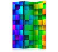Paravent 3 Volets "Colourful Cubes" 135x172cm