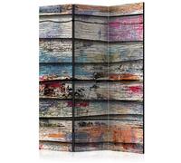 Paravent 3 Volets "Colourful Wood" 135x172cm
