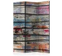 Paravent 3 volets Colourful Wood-Taille L 135 x H 172 cm G