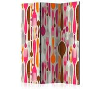 Paravent 3 Volets "Cutlery Pink & Violet" 135x172cm