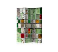 Autres accessoires de décoration Artgeist Paravent 3 volets - Emerald Stained Glass [Room Dividers] - 135x172 (38917)