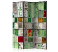 Paravent 3 Volets "Emerald Stained Glass" 135x172cm