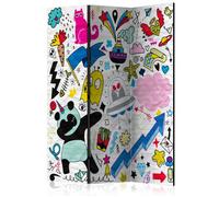 Paravent 3 volets - Energetic Panda [Room Dividers] - 135x172 (38928)