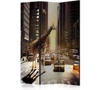 Paravent 3 Volets "Giraffe in the Big City" 135x172cm