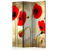 Autres accessoires de décoration Non renseigné Paravent 3 volets Golden Field of Poppies-Taille L 135 x H 172 cm