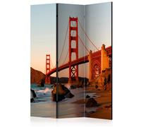 Paravent 3 volets - Golden Gate Bridge - sunset, San Francisco [Room Dividers] - 135x172 Artgeist (39170) G