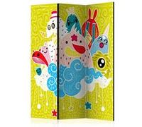 Paravent 3 Volets "Happy Creatures" 135x172cm
