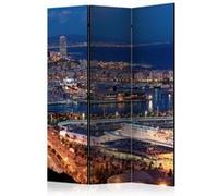 Paravent 3 Volets "Illuminated Barcelona" 135x172cm