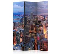 Paravent 3 Volets "Illuminated Chicago" 135x172cm