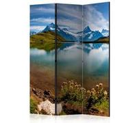 Paravent 3 Volets "Lake with Mountain Reflection, Switzerland" 135x172cm Multicolore G