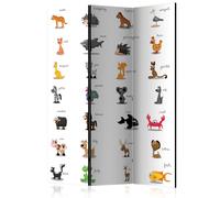 Paravent 3 Volets "Learning By Playing Animals" 135x172cm