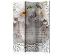 Paravent 3 Volets "Lilies & Quilted Background" 135x172cm