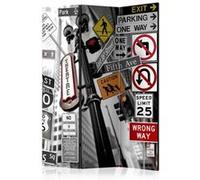 Paravent 3 Volets "New York Signs" 135x172cm Multicolore G