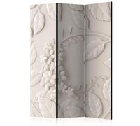 Paravent 3 Volets "Paper Flowers Cream" 135x172cm