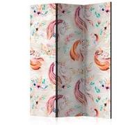 Paravent 3 Volets "Pastel Unicorns" 135x172cm