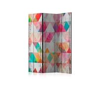 Paravent 3 Volets "Rainbow Triangles" 135x172cm