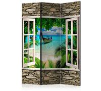 Paravent 3 volets Tropical Beach-Taille L 135 x H 172 cm