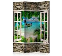 Paravent 3 Volets "Tropical Beach" 135x172cm