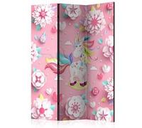 Paravent 3 volets - Unicorn on Flowerbed [Room Dividers] - 135x172 Artgeist (40621) G