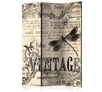 Paravent 3 Volets "Vintage Correspondence" 135x172cm