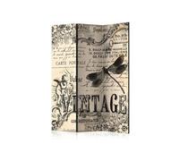 Paravent 3 Volets "Vintage Correspondence" 135x172cm