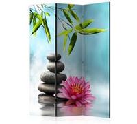 Paravent 3 Volets "Water Lily & Zen Stones" 135x172cm