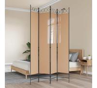 Paravent 4 pièces - Beige - 160 x 220 cm - Tissu pliable - Protection contre les regards indiscrets - Pour chambre à coucher, salon, bureau - Avec design pliable et utilisation polyvalente