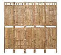 Paravent 5 panneaux en bambou 200 x 180 cm