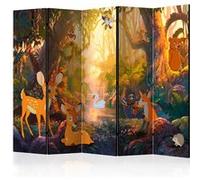 Paravent 5 Volets "Animals in the Forest" 172x225cm Multicolore G