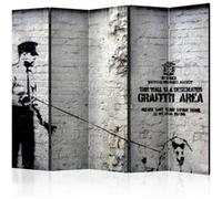 Paravent 5 Volets "Banksy - Graffiti Area" 172x225cm