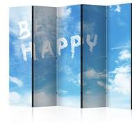 Paravent 5 Volets "Be Happy" 172x225cm